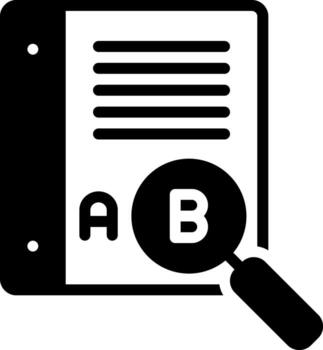 solid icon for thesaurus vector