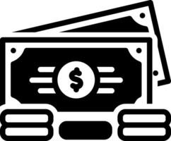 solid icon for dollars vector