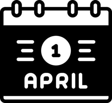 solid icon for april vector
