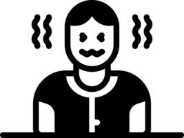 sólido icono para temor vector