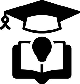 solid icon for academic vector