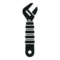 Washing machine repair wrench icon simple vector. Fix tube vector