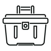 Service tool box icon outline vector. Broken washing machine vector