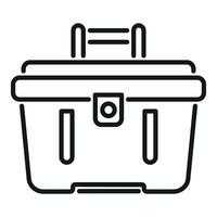 Service tool box icon outline vector. Broken washing machine vector