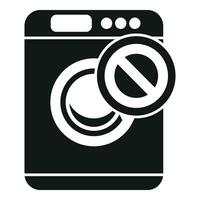 Broken washing machine icon simple vector. Pipe water plumber vector