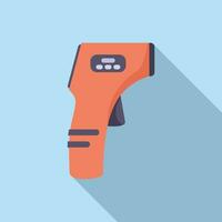 Scan temperature equipment icon flat vector. Tool scan vector