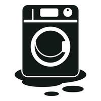 Broken water washing machine icon simple vector. Fix accident service vector