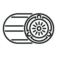 Washing machine tool icon outline vector. Broken piece vector