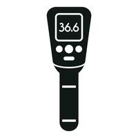 Normal temperature laser thermometer icon simple vector. Scan test care vector