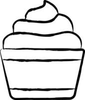 Mascarpone dish hand drawn vector illustration