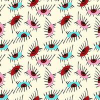 seamless pattern with Ethnical magical mystical eyes. vector