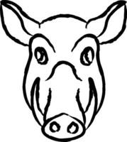 Boar hand drawn vector illustration