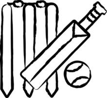 Cricket hand drawn vector illustration