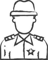 police officer hand drawn vector illustration