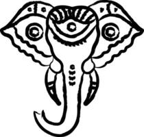 Dussara Elephant hand drawn vector illustration