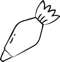 Pastery bag hand drawn vector illustration