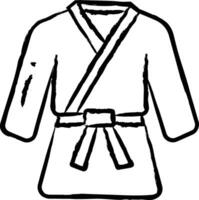 kimono mano dibujado vector ilustración