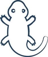 Salamander hand drawn vector illustration