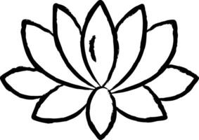Lotus hand drawn vector illustration
