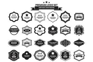 logos and badges in vintage style vector