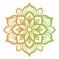 Doodle Flower Mandala vector free, abstract outline mandala icon