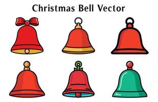 Christmas Bell Clipart Bundle, Christmas Bell Symbol Vector illustration