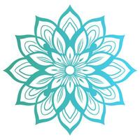 Doodle Flower Mandala vector isolated on a white background, abstract outline mandala icon