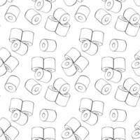 Toilet paper rolls seamless pattern vector