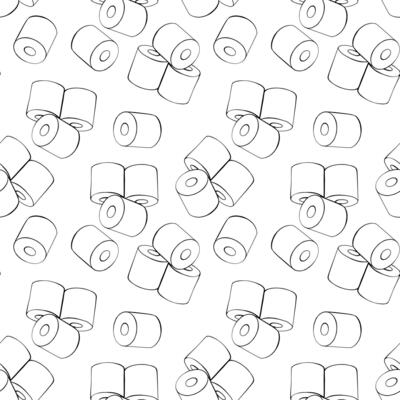 Toilet paper rolls seamless pattern
