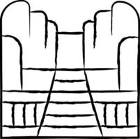 Temple Of hand drawn illustration vector