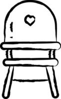 Baby Chair hand drawn vector illustration