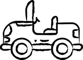 Toy car hand drawn vector illustration