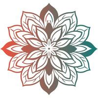 Doodle Mandala vector isolated on a white background, abstract Colorful pattern mandala