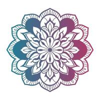 Flower Mandala Pattern vector isolated on a white background, abstract Colorful pattern mandala