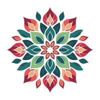 Vintage Flower Mandala vector isolated on a white background, abstract Colorful pattern mandala