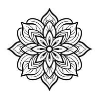 Flower Mandala Pattern vector isolated on a white background, abstract Colorful pattern mandala