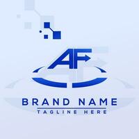 Letter AF Professional logo for all kinds of business vector