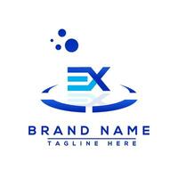 Letter EX blue Professional logo for all kinds of business vector