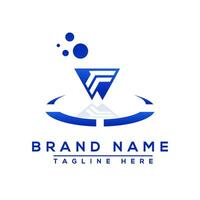 Letter FW blue Professional logo for all kinds of business vector
