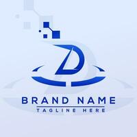Letter DZ Blue Professional logo for all kinds of business vector