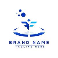 Letter FF blue Professional logo for all kinds of business vector