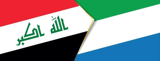 Iraq and Sierra Leone flags, two vector flags.