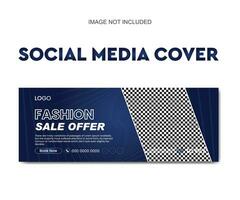 Fashion Sale Offer social media cover design template vector