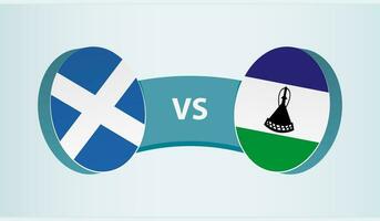 Scotland versus Lesotho, team sports competition concept. vector