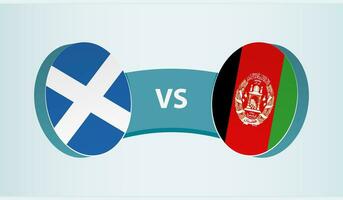 Scotland versus Afghanistan, team sports competition concept. vector