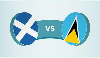 Scotland versus Saint Lucia, team sports competition concept. vector