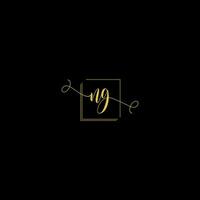 NG creative modern letters logo design template vector