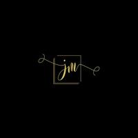 JM creative modern letters logo design template vector