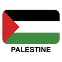 Palestine flag button on white background. Vector illustration. Eps 10. With Palestine written inside. Language selection icon based on country flag