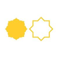 Sun icon vector isolated on white background for your web and mobile app design, Sun logo concept. Religious textures for celebration designs or religious ornaments
